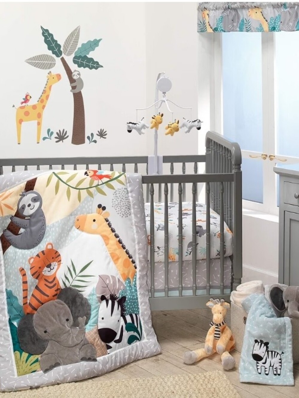 Bedtime Originals Mighty Jungle 3-Piece Crib Bedding Set New
